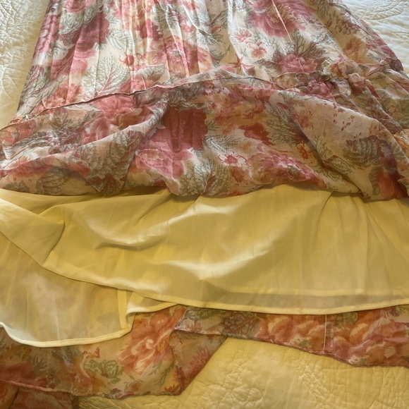 Phase II California. Maxi Halter Style Dress. No Size. Red Multicolor Floral - Picture 8 of 12